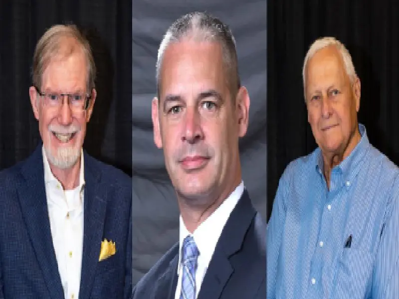 Headshots of Bob Dale, Mike Suter and Gord Griffiths.