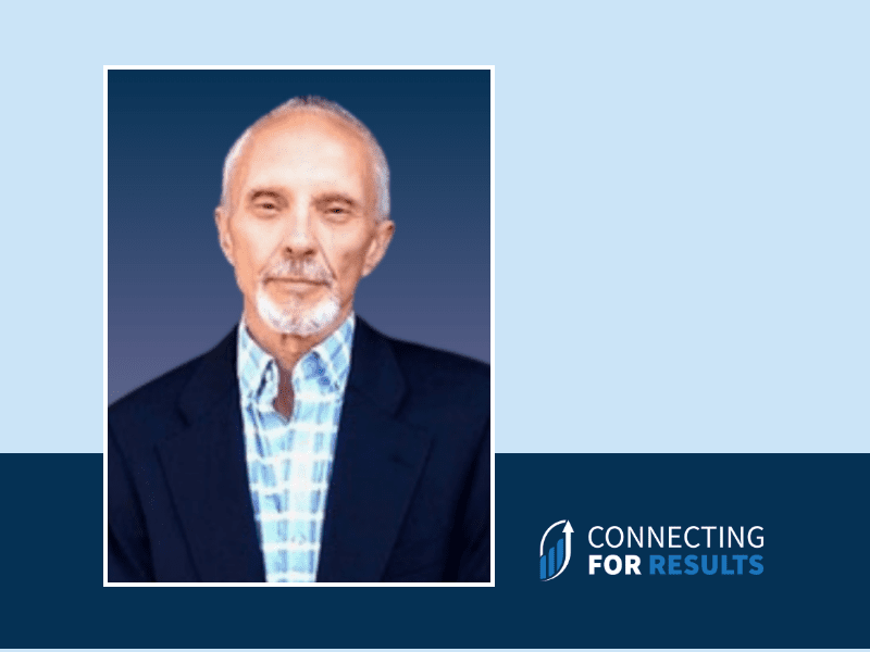 Professional headshot of Morris Slemko beside the Connecting for Results logo, representing financial and operational leadership in the print and packaging industry.